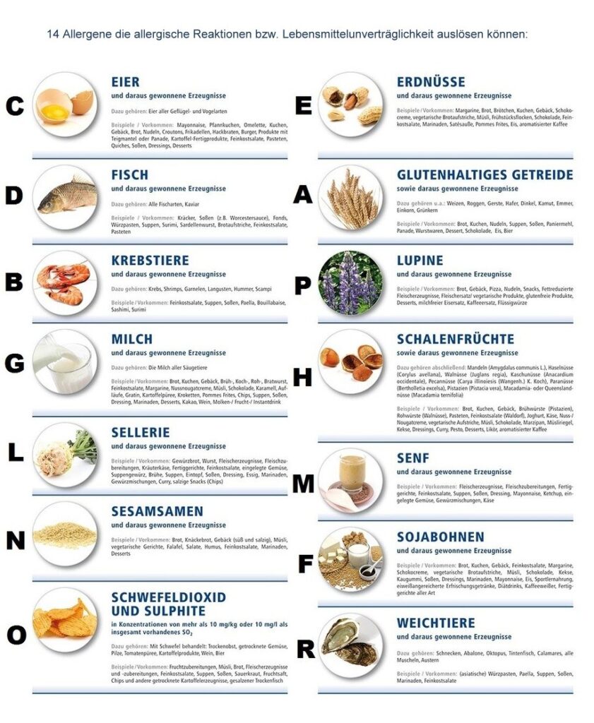 Deklarationen und Hinweise für Allergiker – GinDii – TAKE AWAY